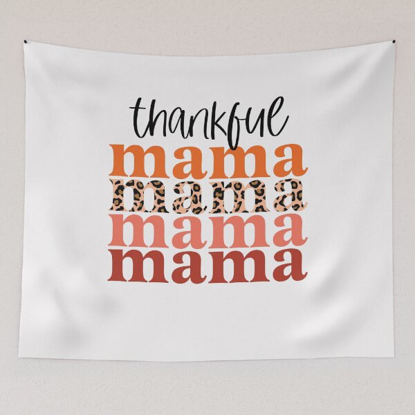 Item preview, Mom Thankful Mama Thanksgiving Stacked Fall Autumn October Halloween Leopard designed and sold by clothesy7.