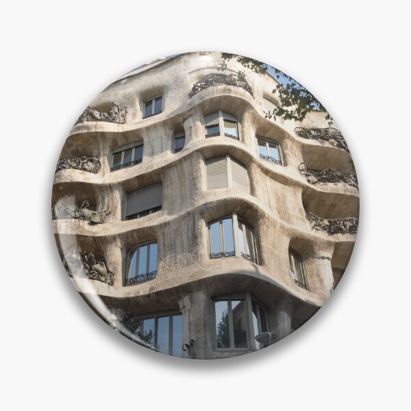 Item preview, Undulating Facade in Stone Iron and Glass - Antoni Gaudi La Pedrera Casa Mila Barcelona designed and sold by Georgia Mizuleva.