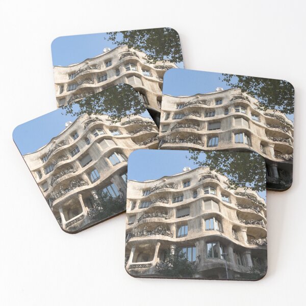 Item preview, Undulating Facade in Stone Iron and Glass - Antoni Gaudi La Pedrera Casa Mila Barcelona designed and sold by Georgia Mizuleva.