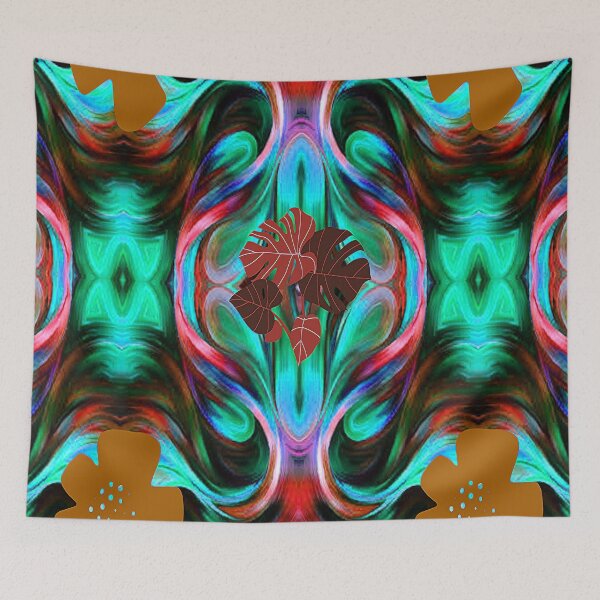 Item preview, Vibrant Psychedelic Botanical Abstract Pattern, 3, Graphic Psychedelic Abstract Art, Inspired by Nature-floral abstract art, Graphic Psychedelic Abstract Art, Inspired by Nature-floral abstract art designed and sold by Adri Barnard.