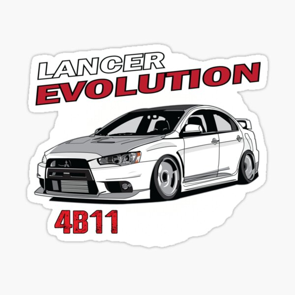 "Lancer Evolution X" Sticker for Sale by SimplyClaireese Redbubble