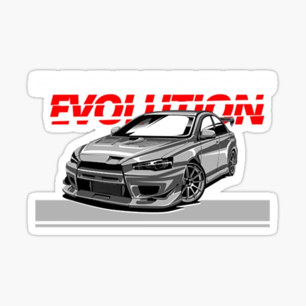 "lancer Evolution X" Sticker for Sale by SimplyClaireese Redbubble