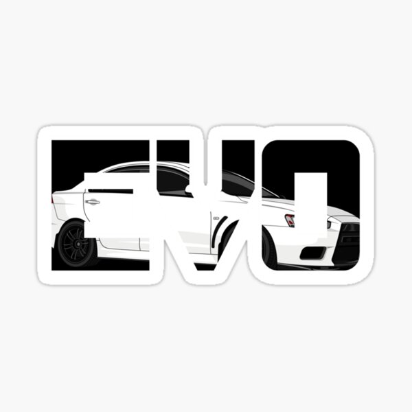 "Mitsubishi Evo Evolution X" Sticker for Sale by SimplyClaireese