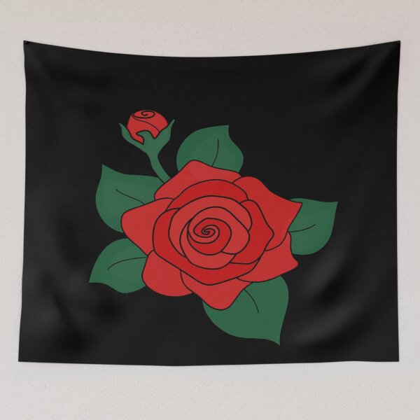 Item preview, A Red Rose with rose bud designed and sold by nutmegfairy.