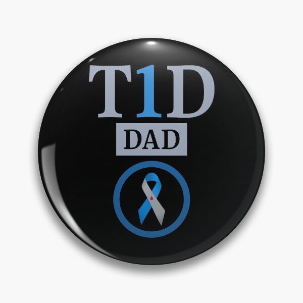 Item preview, Ayuda para la concienciación sobre la diabetes con cinta azul para papá T1D designed and sold by CuteDesigns1.