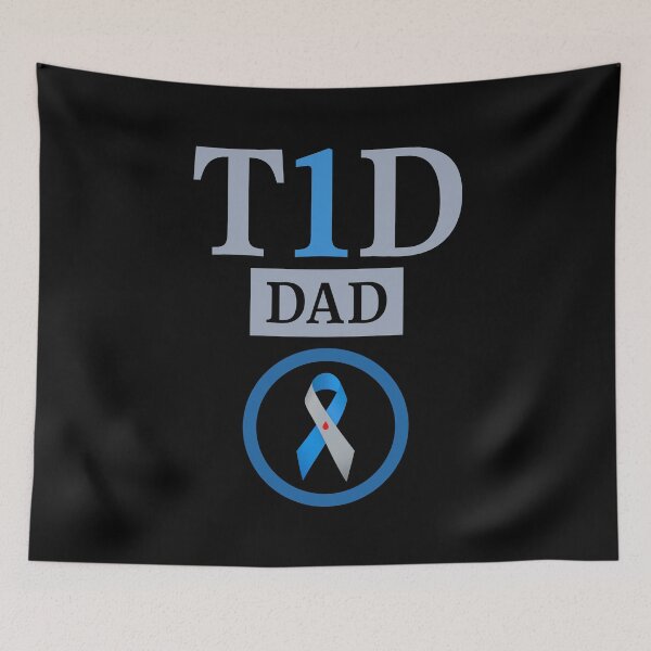 Artikelvorschau, T1D Papa Blue Ribbon Diabetes-Aufklärungsunterstützung entworfen und verkauft von CuteDesigns1.