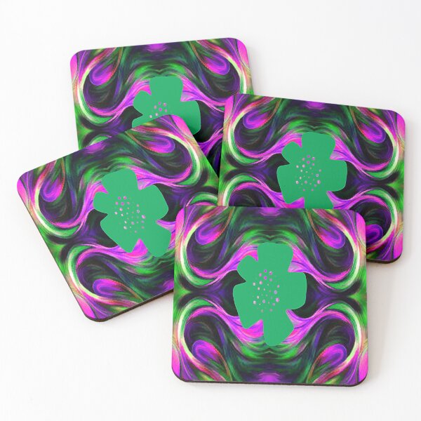 Item preview, Vibrant Psychedelic Botanical Abstract Pattern, 4, Graphic Psychedelic Abstract Art, Inspired by Nature-floral abstract art, Graphic Psychedelic Abstract Art, Inspired by Nature-floral abstract art designed and sold by Adri Barnard.