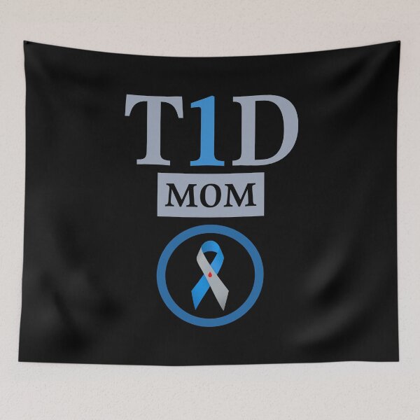 Artikelvorschau, T1D Mom Blue Ribbon Diabetes-Aufklärungsunterstützung entworfen und verkauft von CuteDesigns1.
