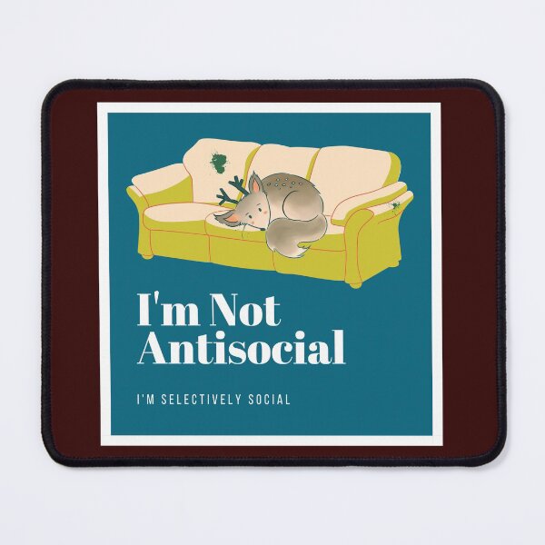 Item preview, Not Antisocial Deer Fox designed and sold by Whimsical Wenli.