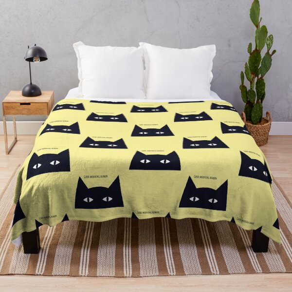 Item preview, Black Cat says Good Morning Human designed and sold by Yulacreative.