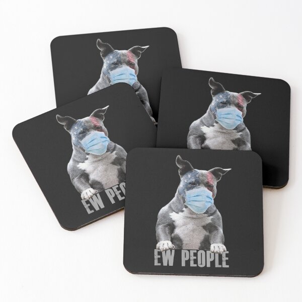 Item preview, Pitbull Ew People Dog Wearing A Face Mask designed and sold by maudean.