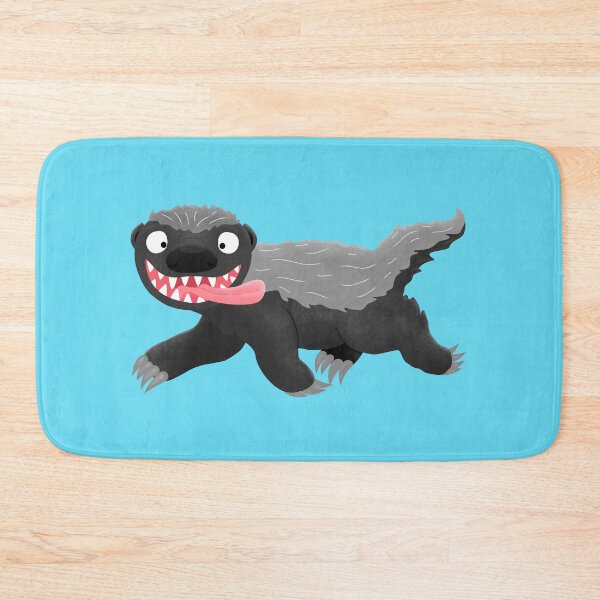 Item preview, Funny hungry honey badger cartoon illustration designed and sold by FrogFactory.