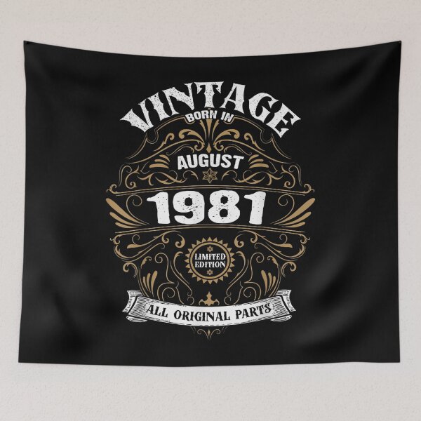 Item preview, Born In August 1981 Original Parts Vintage Birthday designed and sold by angelata.