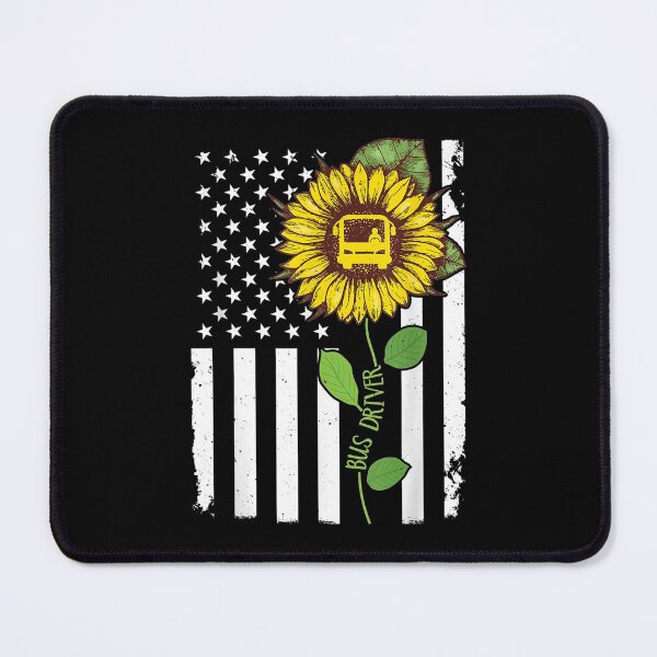 Item preview, American Flag Bus Driver Sunflower Hippie Bus Driver designed and sold by angelata.
