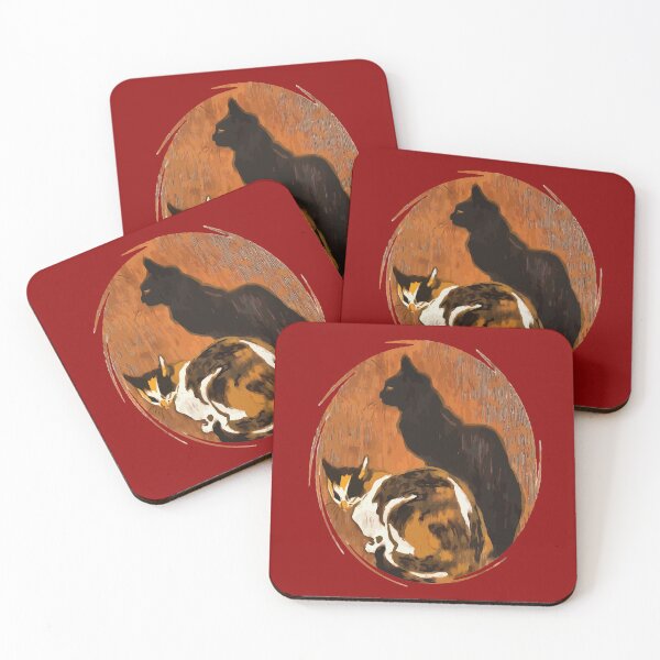 Item preview, Calico Cat And Black Cat Grungy Art  designed and sold by taiche.