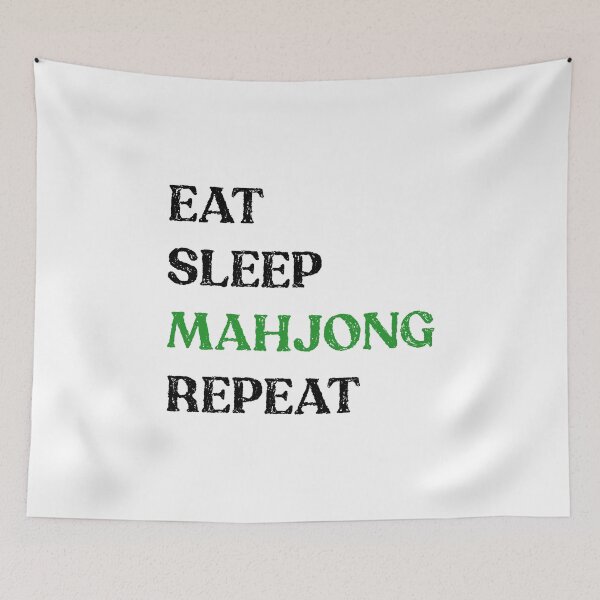 Item preview, Eat Sleep Mahjong Repeat! It's Mahjong Time Mahjongg Fans! v2 designed and sold by teeworthy.