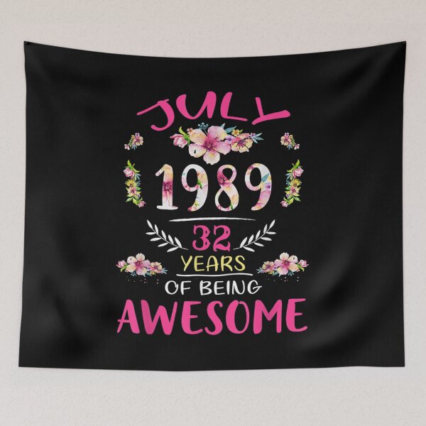 Item preview, Flower Vintage September 1989 32nd Birthday 32 Years Old designed and sold by angelata.