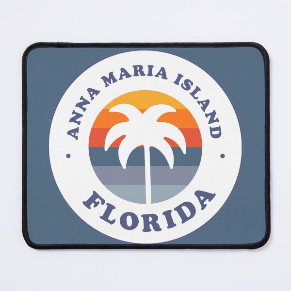 Item preview, Anna Maria Island, Florida Retro FL Sunset palm Tree Logo Badge Roundlet designed and sold by palmettodigital.