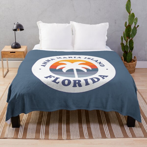 Item preview, Anna Maria Island, Florida Retro FL Sunset palm Tree Logo Badge Roundlet designed and sold by palmettodigital.