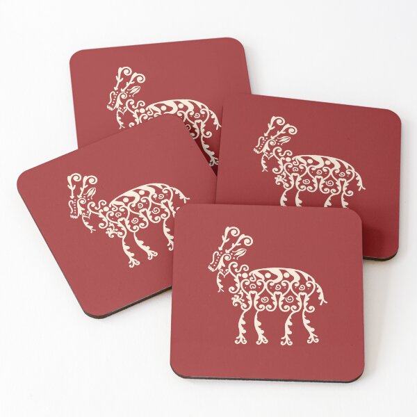 Item preview, Yule Goat Retro Christmas Pattern designed and sold by retroyule.