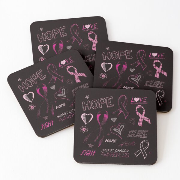 Item preview, Breast Cancer Sketch Doodle Board - Hope - Love - Fight - Awareness - Cure designed and sold by WearWolfDesigns.