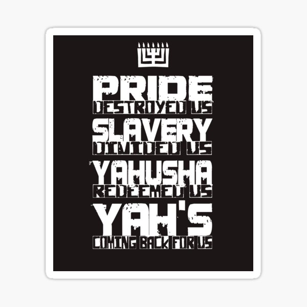 Slavery, Redemption, Yah's Deliverance Sticker