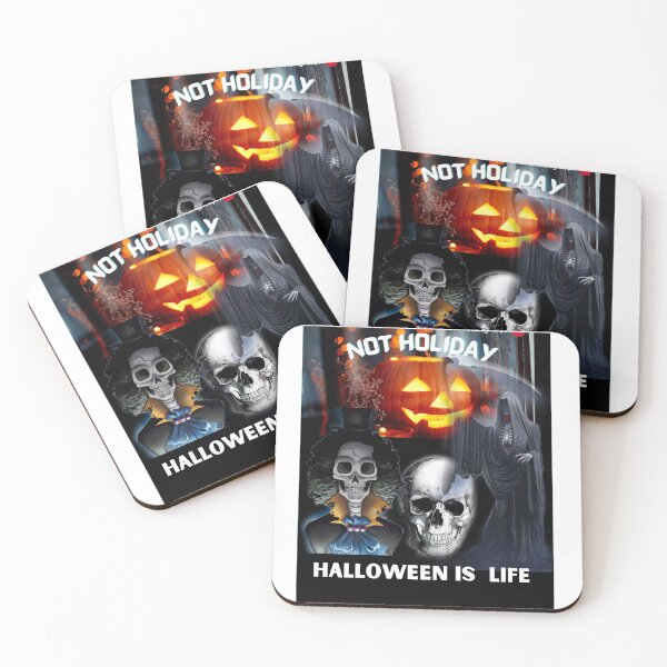 Item preview, " not holiday halloween is life " halloween ' shirt Death and angry pumpkin, Clown Halloween skullcap,  designed and sold by omnecstar.