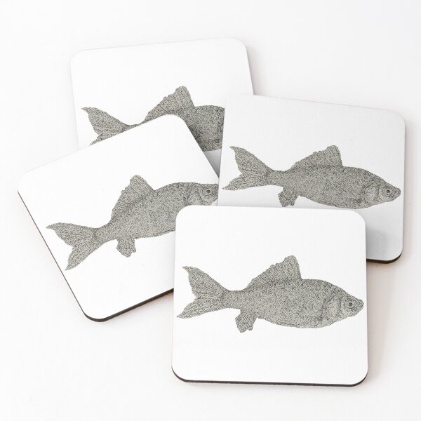 Artikelvorschau, Dotwork Goldfisch Kunstdruck entworfen und verkauft von DrawWithSacha.