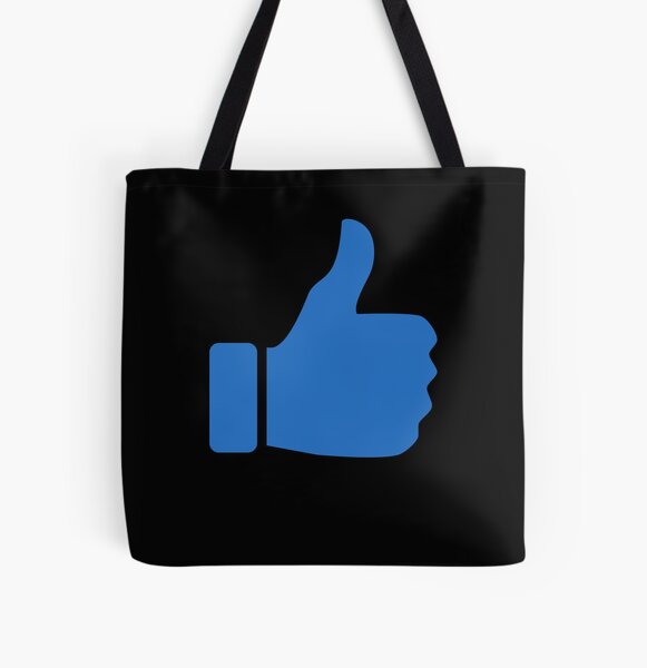 Tote Bag Pouce Bleu Like Par Aliibnouhassan Redbubble