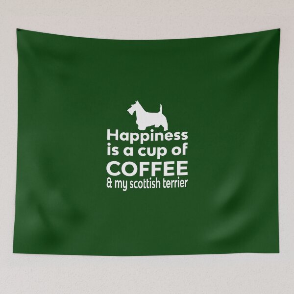 Item preview, Happiness Is Coffee & Scottish Terrier designed and sold by AlwaysAwesome.