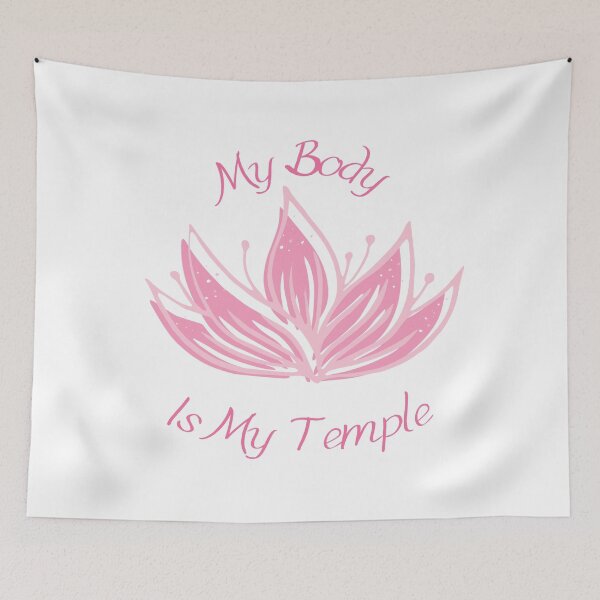 Item preview, My Body Is My Temple Self Care Self Love Quote designed and sold by TheLomiLoveBus.