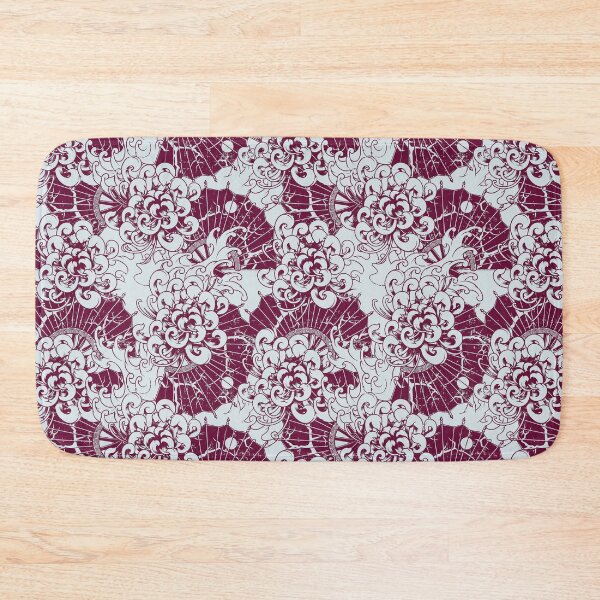 Item preview, Seamless japanese purple chrysanthemum pattern designed and sold by urban-color.