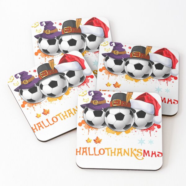 Item preview, Happy Hallothanksmas Soccer Halloween And Christmas Autumn  designed and sold by JonathanJeffrey.