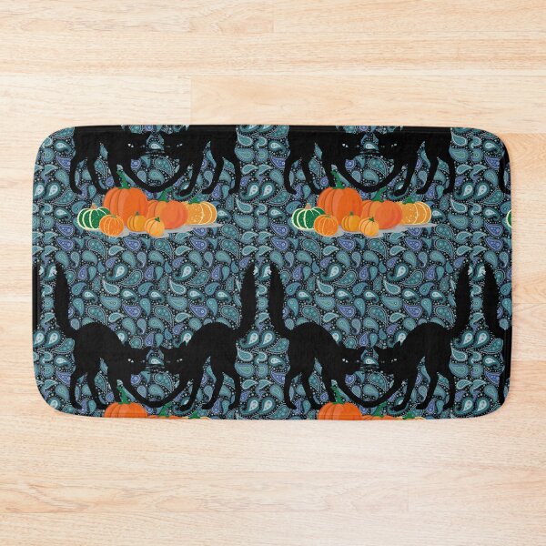 Item preview, Green Paisley Halloween Cats designed and sold by DiensDesign.