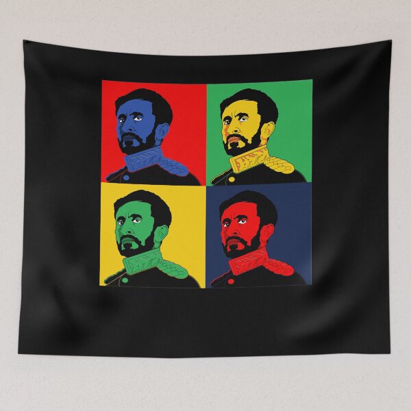 Item preview, Ras Tafari Makonnen Pop Art Portrait King Selassie I designed and sold by DoorlyLoveHaile.