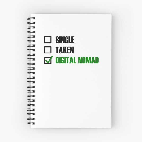 Item preview, Funny Essentials: Single Taken Digital Nomad Green tick check box - Sleek black typography design - digital nomad designed and sold by Deegital18.