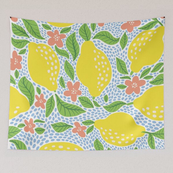 Item preview, Seamless summer citrus pattern with lemons designed and sold by ajamshed.
