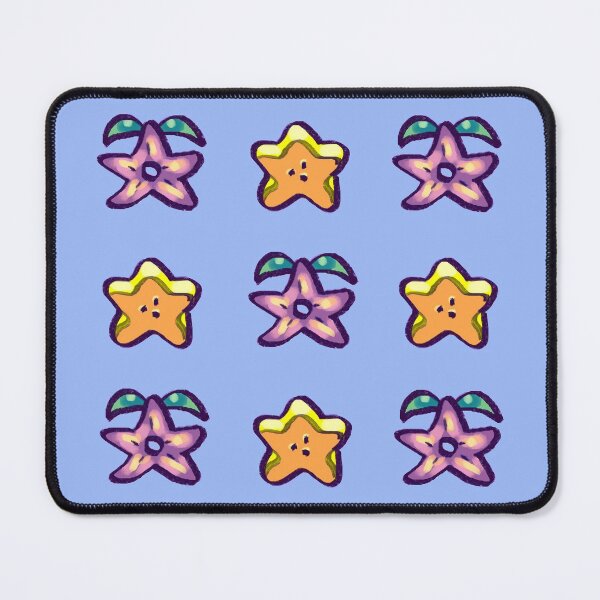 I draw bunch of stardrop and starfruit pattern / stardew valley Mouse Pad