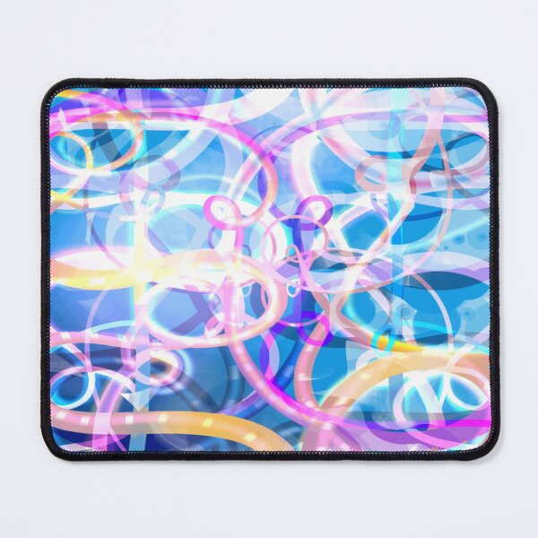Blue Stripey Pipes Mouse Pad