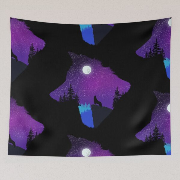 Item preview, wolf, night forest designed and sold by t-style-jmah.