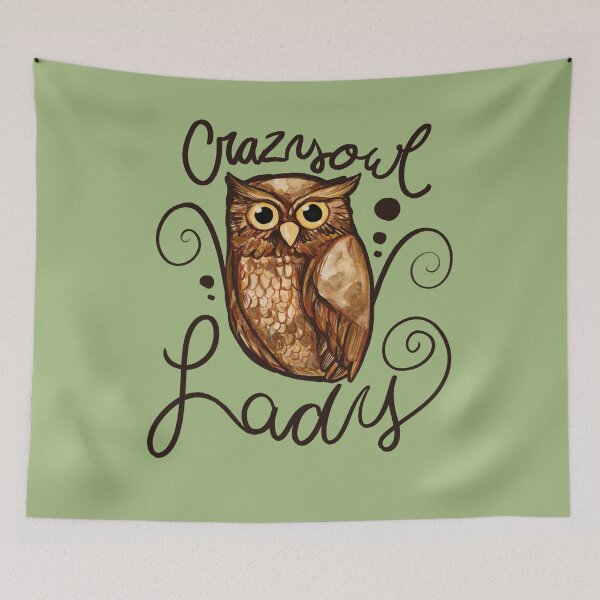 Item preview, Crazy owl Lady designed and sold by FrictionMaxxing.