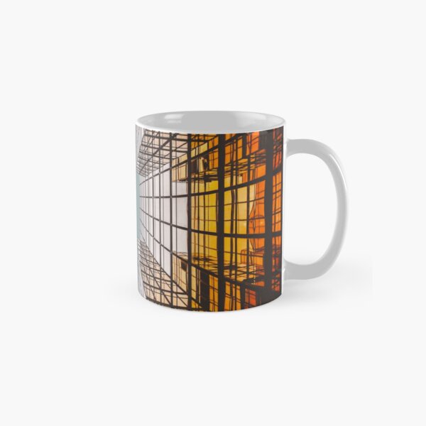 towerblockmetal | metallic grid building  Classic Mug