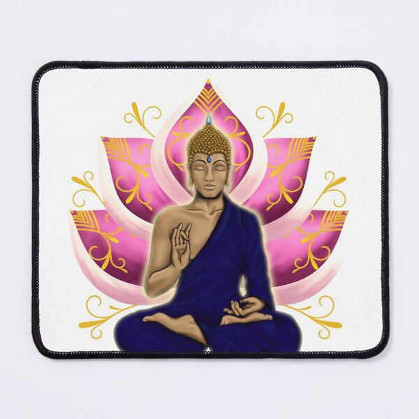 Item preview, Abhaya Mudra Buddha with Pink Lotus Flower designed and sold by MandalaSoul.