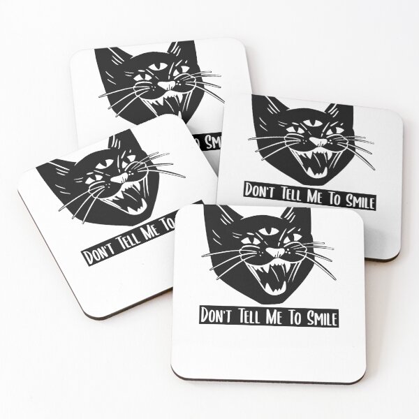 Item preview, Don't Tell Me To Smile Feminist Cat designed and sold by SusanaDesigns.