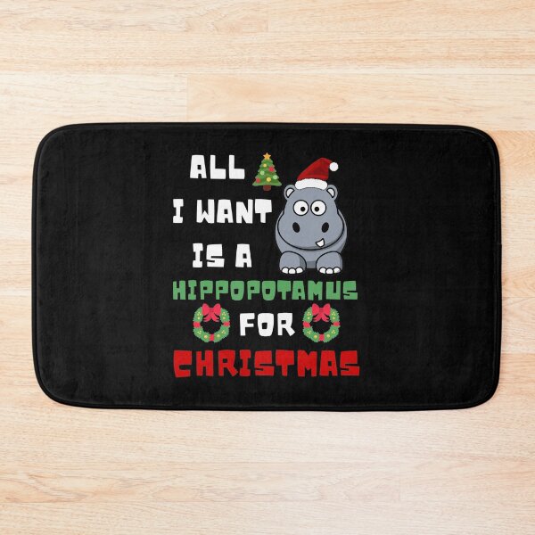 Item preview, All I Want Is A Hippopotamus For Christmas | Funny Hippopotamuses designed and sold by thecooltable.