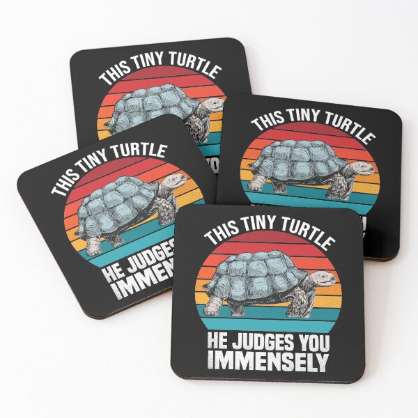Item preview, This Tiny Turtle He Judges You Immensely vintage and retro Funny Gift for turle lovers designed and sold by Creativy.