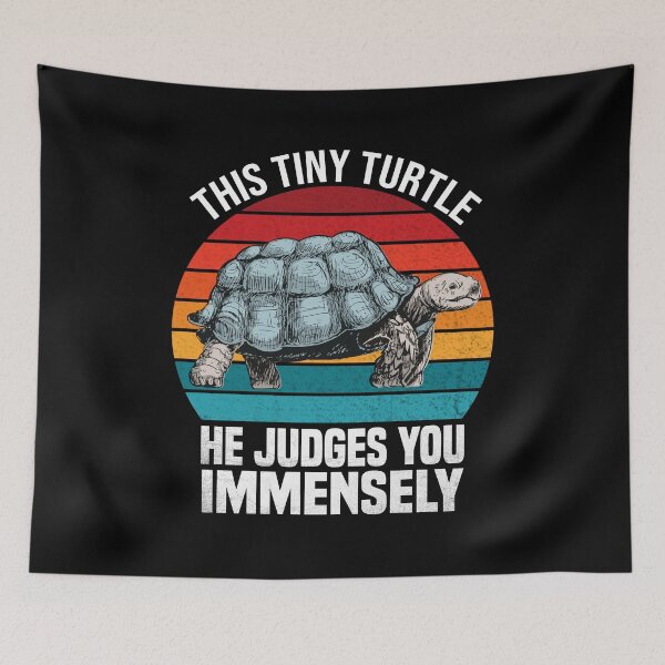 Item preview, This Tiny Turtle He Judges You Immensely vintage and retro Funny Gift for turle lovers designed and sold by Creativy.