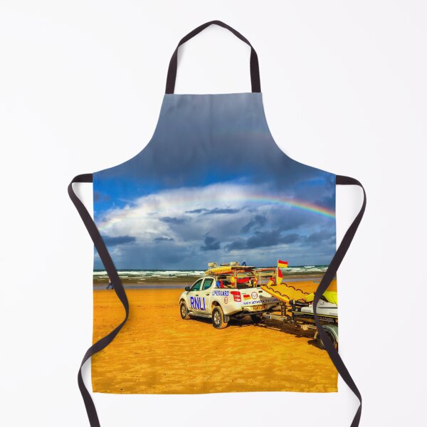 Item preview, Double Rainbow Over Perranporth RNLI Lifeguard designed and sold by Paul Thompson Photography.