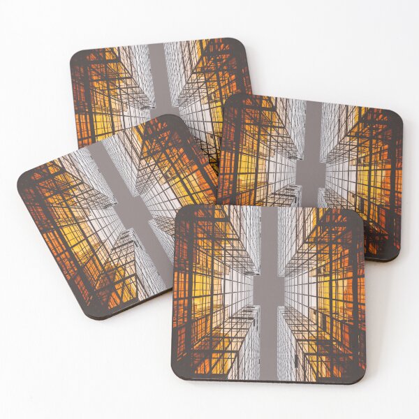 Item preview, towerblockmetal | metallic grid building  designed and sold by Vibe Vault.