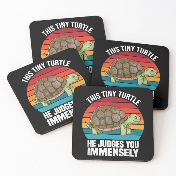 Item preview, Colorful This Tiny Turtle He Judges You Immensely vintage and retro Funny Gift for turle lovers designed and sold by Creativy.